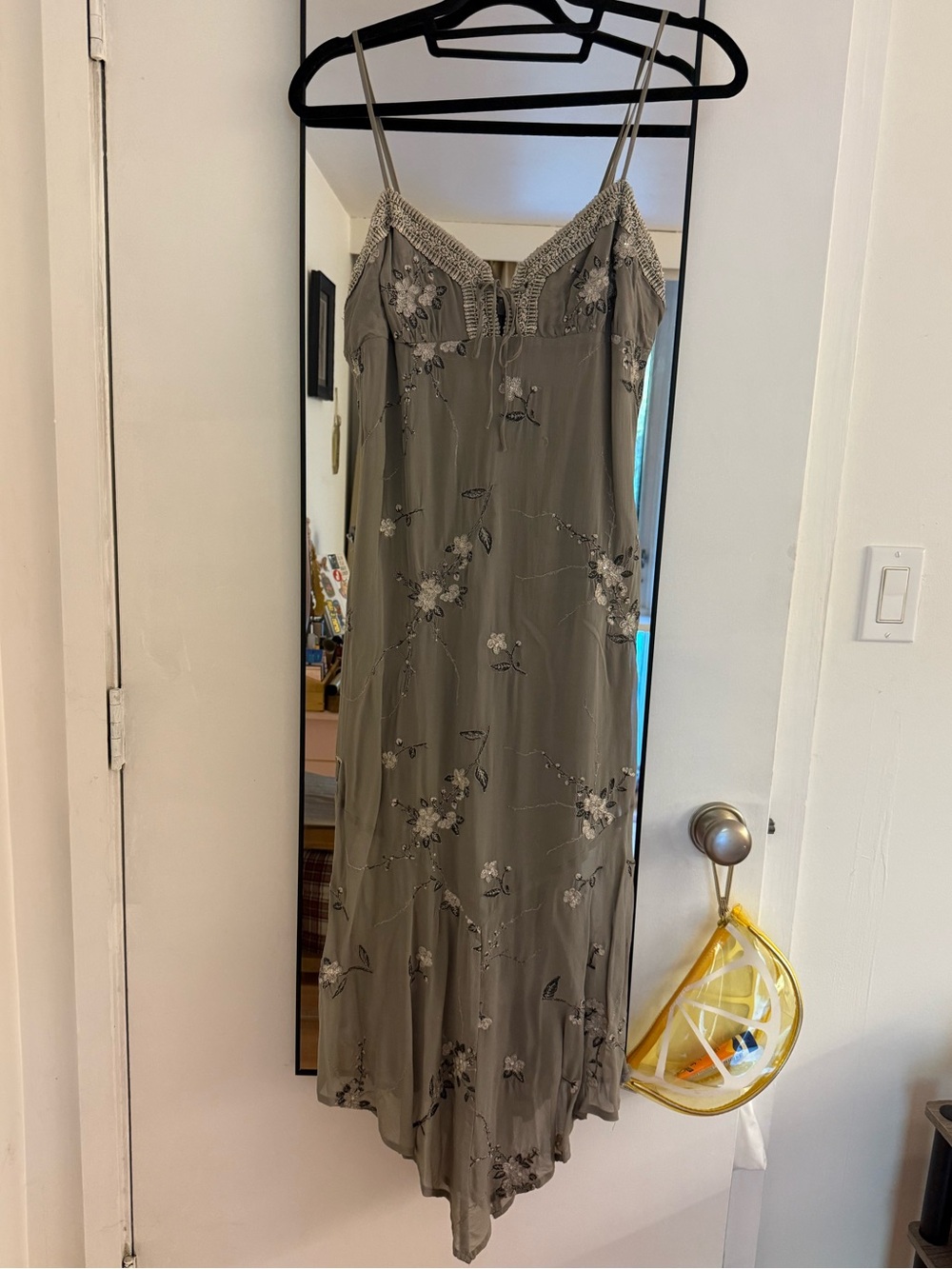 Vintage Sue Wong Beaded Floral Maxi Silk Dress - Picture 7 of 7